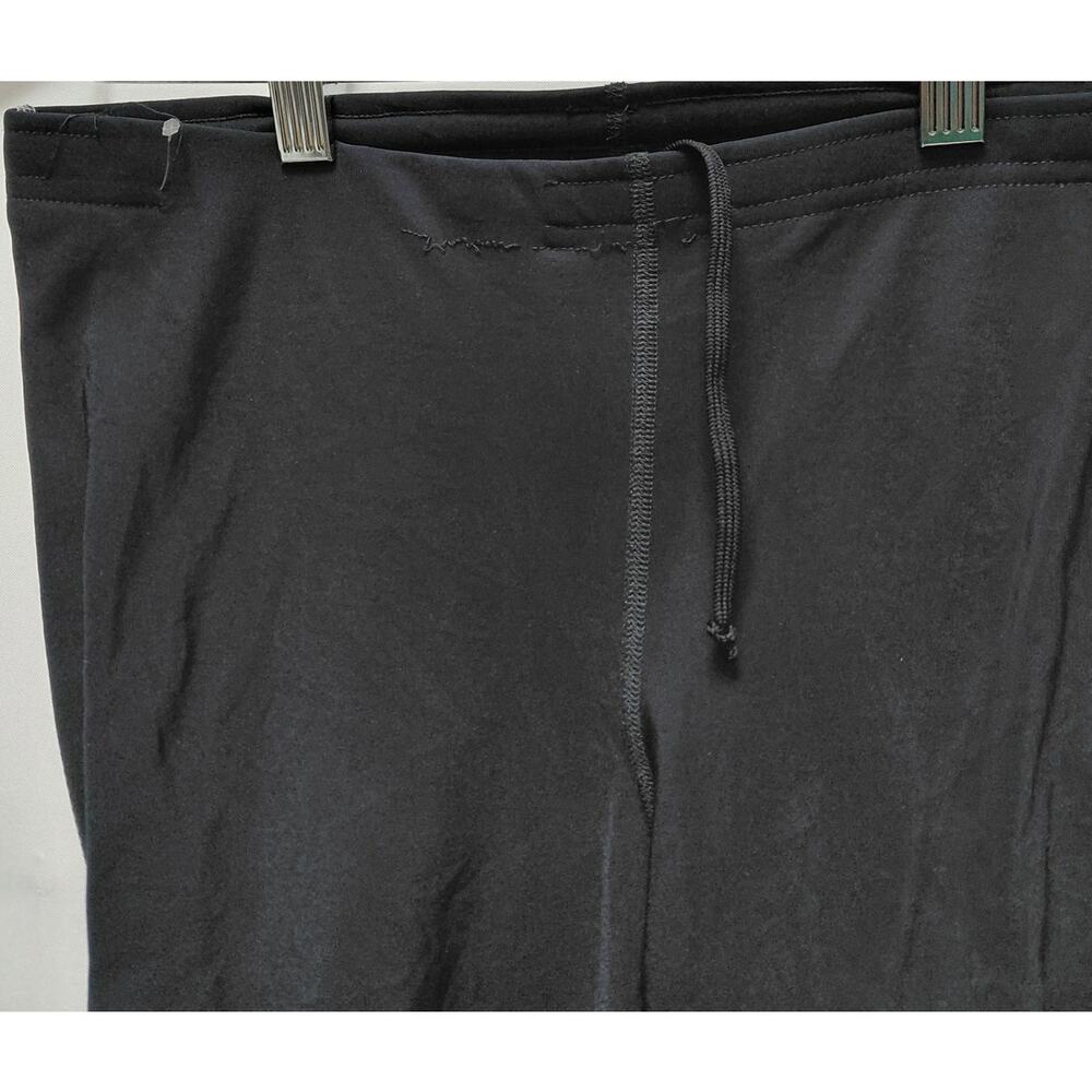 Descente Black Athletic Pants Solid Knit Size Xl - image 5